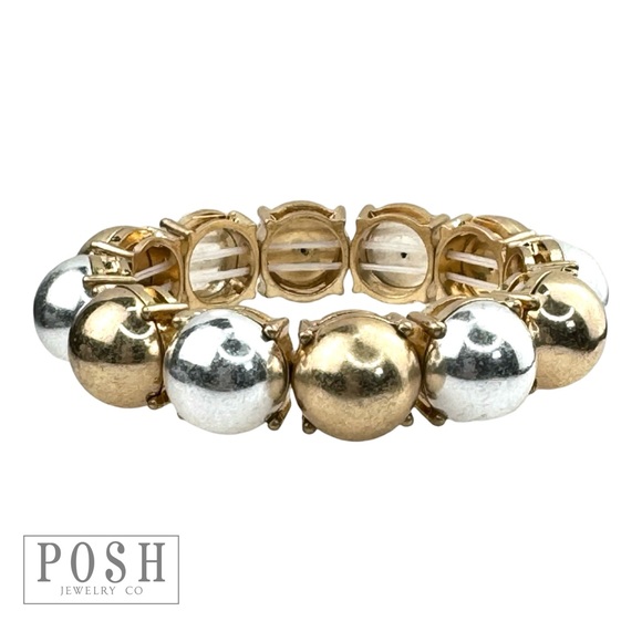 Posh Gold and Silver Spheres Bracelet - Picture 1 of 1